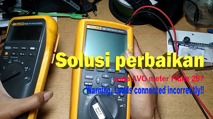 Solution for Fluke 287 / 289 "Warning, Leads connected incorrectly"