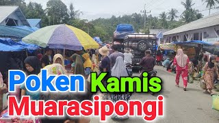 Suasana Pasar tradisional kec.muarasipongi,kab mandailing natal,sumatera Utara