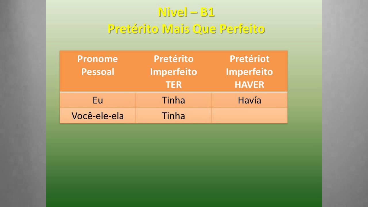 Qual A Diferença Entre Preterito Perfeito E Mais Que Perfeito