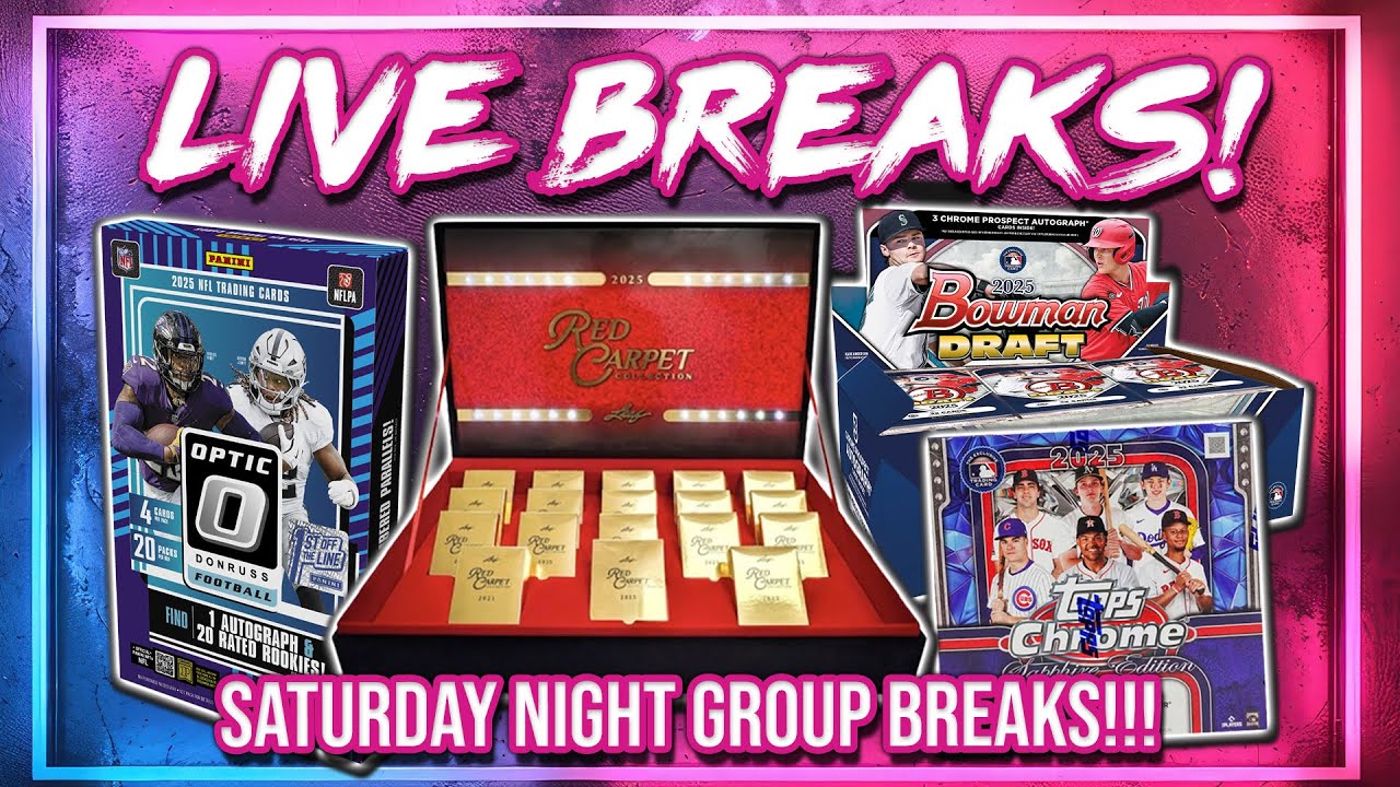 SATURDAY NIGHT BREAKS!! | Leaf Red Carpet + Optic FOTL NFL +  Bowman MLB + More (RGL 4963-4975)