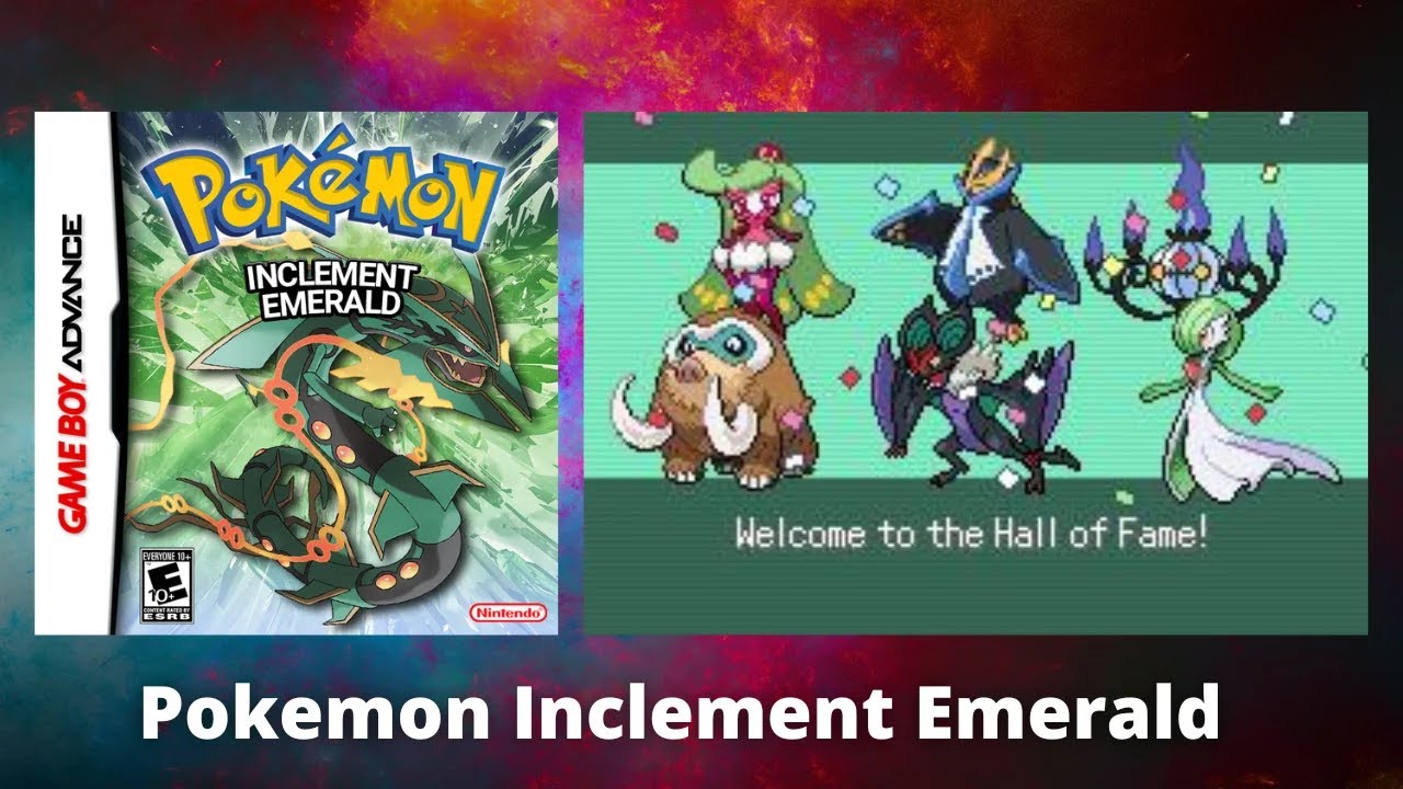 Pokemon Inclement Emerald EX - Gameboy Advance GBA with Cheat