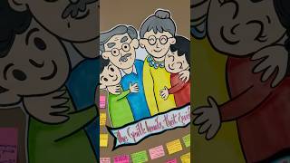 Easy & Cute drawing for “Grandparents Day” 👵 👴#art #artteacherlife 🎨