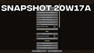 Minecraft News: 20w17a Game Rules Selectable