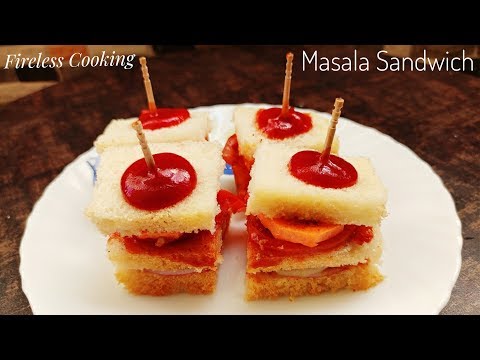 🔥cooking-with-out-fire-for-school-competition-|-masala-sandwich-|fireless|-eggless-bread-sandwich-|