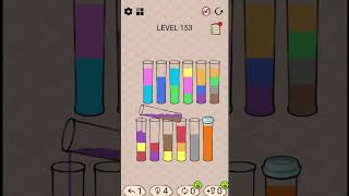 Water sort puzzle gameplay level 153
