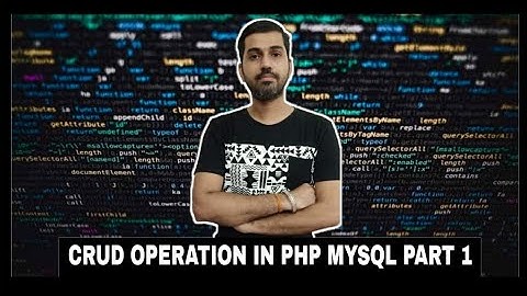CRUD Operation In PHP MYSQL Part 1 | Insert And Display