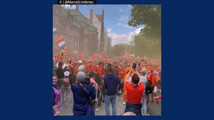 Netherlands fans dance in the streets of Hamburg ahead of first Euro 2024 match