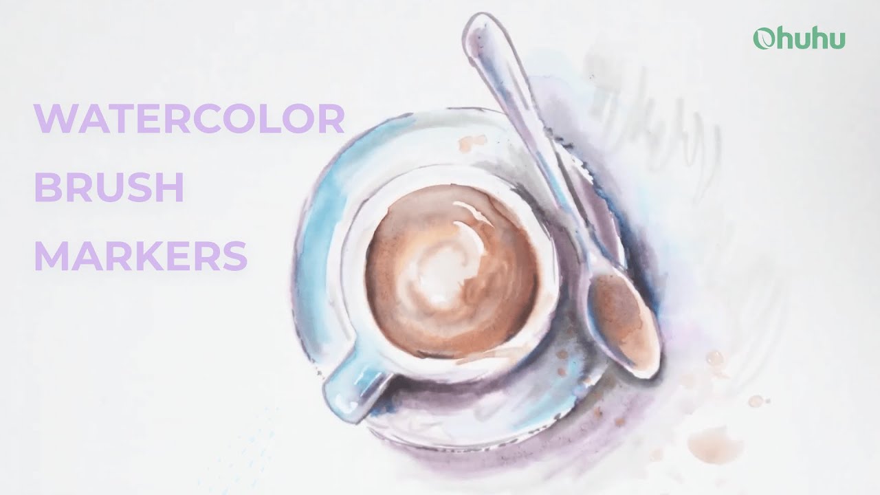 Ohuhu Watercolor Water-Based 36 Colors Markers/Pen Set – OMG Japan