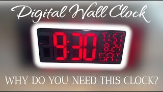 Review of 11 RGB Color Changes Large Digital Wall Clock by Xflyee