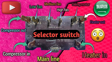 Selector Switch Window Ac | full Wairing In Saudi Arabia 🇸🇦🥀| Informative Video Ac Tecnican😊🫰|