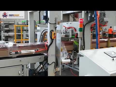 Aluminum profile bundle packing line with timers for forklifter handling