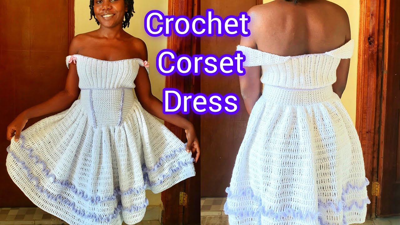 white christmas dresses Crochet Marlboro Corset Dress (S/M) – Holy Thrift main image 1