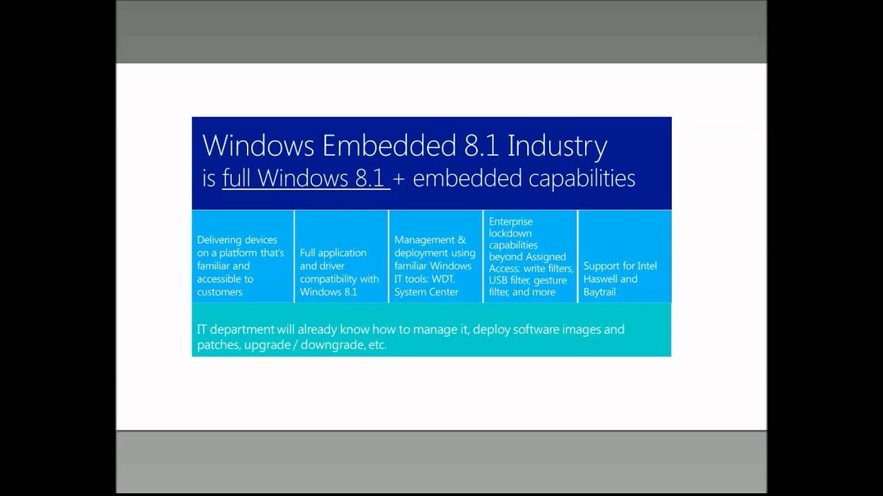 Windows Embedded 8 1 Overview And Lock Down Features En Youtube