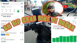 on Bid grab bike kota Bogor  Senin 22 April 2024,  #grab #vlogojol #vlog #ojolstory