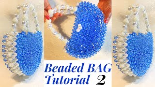 HOW TO MAKE A BEADEDBAG/SEMI-BEADED BAG/CIRCLE DIY BEADED BAG/BEADED PURSE TUTORIAL/BEADBAG TUTORIAL