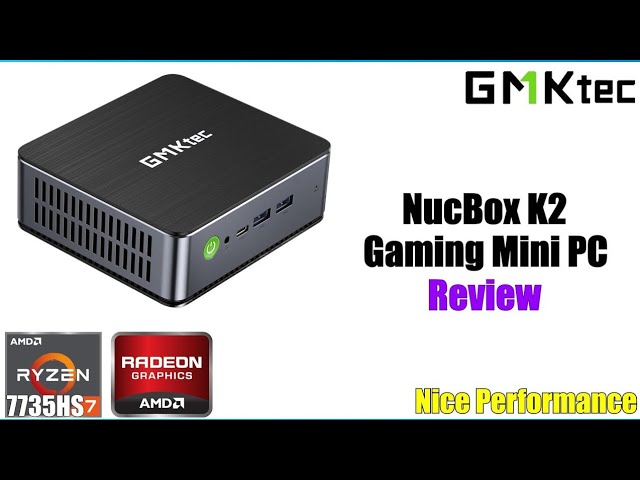 GMKtec Nucbox K2 Gaming Mini PC Windows 11 Pro AMD Ryzen 7 7735HS up to 4.75