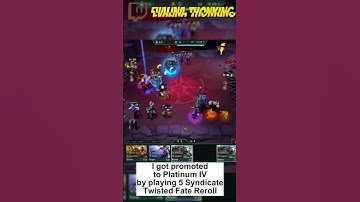 TFT SET 14 - I got promoted to Platinum IV by playing 5 Syndicate Twisted Fate Reroll