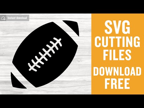 Football Svg Free Cutting Files for Silhouette Instant Download