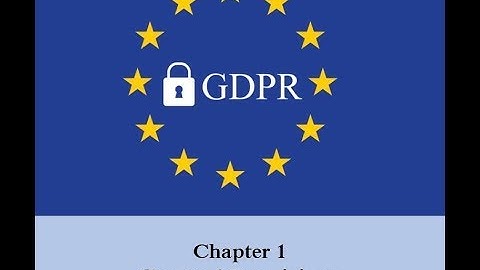 GDPR - Chapter 1 - Articles 1-3 - Scope & Objectives