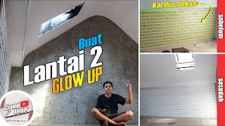 Buat Bata Expose Dari Kardus Bekas | Upgrade Kamar 1 Lantai Menjadi 2 Lantai #6