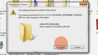 how to fix folder delete error : folder access denied