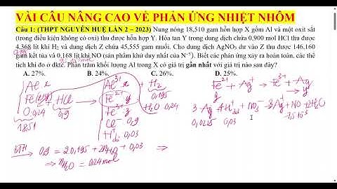 Bài tập nhiệt nhôm đề thi học sinh giỏi