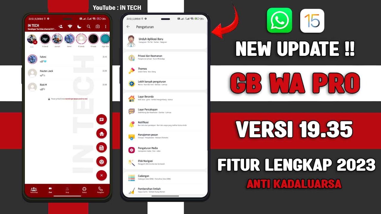 🈯GB WHATSAPP TERBARU 2023 !! GB WA PRO V19.35 TERBARU