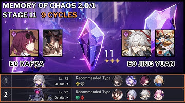 E0 Kafka x Black Swan & E0 Jing Yuan x Topaz | MoC 2.0.1 Stage 11