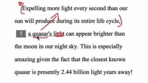 Verbal: Misplaced modifier practice problem #5, Writing unit #5
