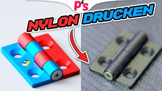 NYLON 3D DRUCKEN + SLICEN + Konstruktion SCHARNIER [FUSION 360] TUTORIAL