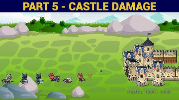 PyGame Castle Defender Game Beginner Tutorial in Python - PART 5 | Castle Damage