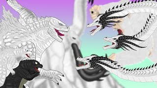 White MonsterVerse : Legendary White Godzilla, Godzilla Jr vs. White King Ghidorah | PANDY 83