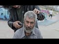AMAZING TRANSFORMATION | fazendo corte de cabelo em morador de rua