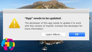 App "Needs To Be Updated" Error Info - Mac screenshot 2