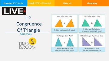 L - 2 Congruence of Traingles | Class 7 Crash Course | Aditi Vyas | TTB