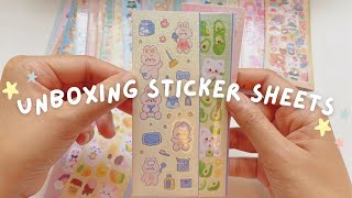 Mini Sticker haul | unboxing 200 cute sticker sheets with me