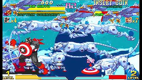 Marvel vs Capcom 1 ( Arcade ) - Strider Hiryu / Captain Commando Playthrough ( Oct 7, 2022 )