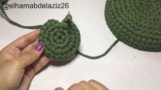 طريقة عمل نص الشنطة المدورة كروشيه بغرزة الحشو — how to start a circular crochet bag