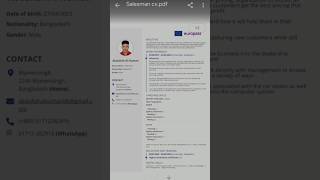 EUROPASS CV & EUROPEAN COVER LETTER PDF LAGLE SMS DEN [WHATSAPP 01580463459] viral europasscv cv