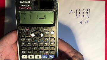Inversa de una matriz con calculadora casio fx-991EX