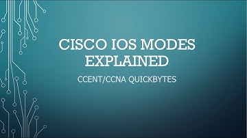 Cisco IOS Modes Explained | CCENT/CCNA QuickBytes