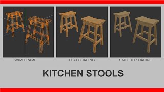 WINGS3D MODELLING FOR CAD USERS: T2 - KITCHEN STOOLS