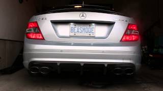 C63 AMG HEADERS COLD START