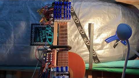 Commodore 64 Robot Guitar playing Happy Birthday at 200 BPM