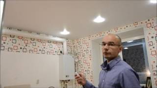 видео Подвесной потолок на кухне: варианты, освещение, как сделать своими руками для маленькой кухни