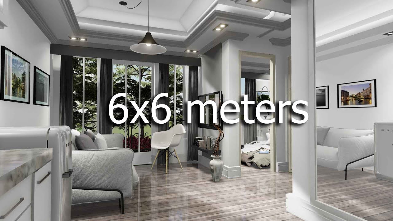 Small House Design 6x6 Meters 2 bedroom YouTube