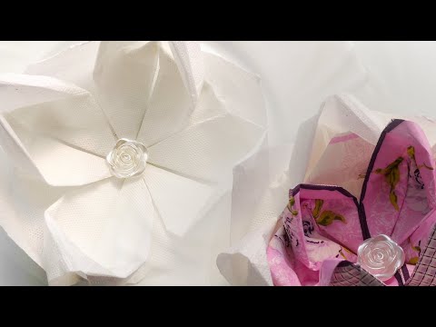 за 3 минуты ЦВЕТОК из салфетки. Как сделать? Легко и просто.