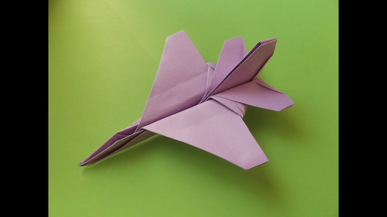 F16 jet fighter paper plane origami YouTube