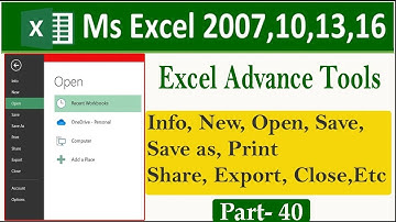 ms excel file menu all option in hindi | microsoft excel file menu all options use | excel file menu