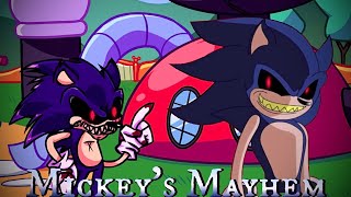 Mickeys Mayhem But Sonic.exe And Bratwurst Sonic.exe Sing It Fnf Sns X Vs Mouse